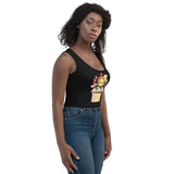 Peek-A-Cute Yellow Crop Tank