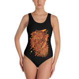 Orange Betta One-Piece Swimsuit