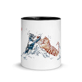 Tiger Fight Mug with Color Inside - From Sakura With Love