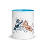 Tiger Fight Mug with Color Inside - From Sakura With Love