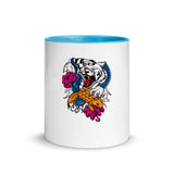 Tiger and Koi Attack Mug with Color Inside - From Sakura With Love