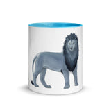 Blue Lion Mug with Color Inside - From Sakura With Love