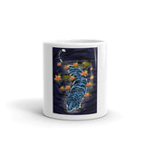 Blue Tiger White Mug