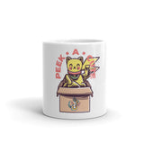 Peek-A-Cute Lucky Yellow White Mug