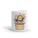 Peek-A-Cute Yellow White Mug