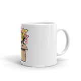 Peek-A-Cute Yellow White Mug
