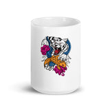 Tiger Attack Koi Mug White - From Sakura With Love