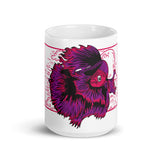 Purple Betta White Mug