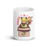 Peek-A-Cute Lucky Yellow White Mug