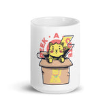 Peek-A-Cute Yellow White Mug