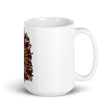 Tiger Rose White Mug