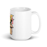 Peek-A-Cute Yellow White Mug