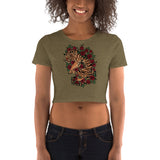 Tiger Rose Crop Tee
