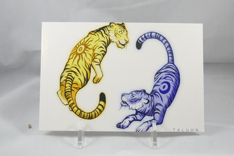 Tiger Sun and Moon Postcard 4x6