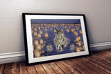 White Tiger Paper Lantern Traditional Fine Art - From Sakura With Love