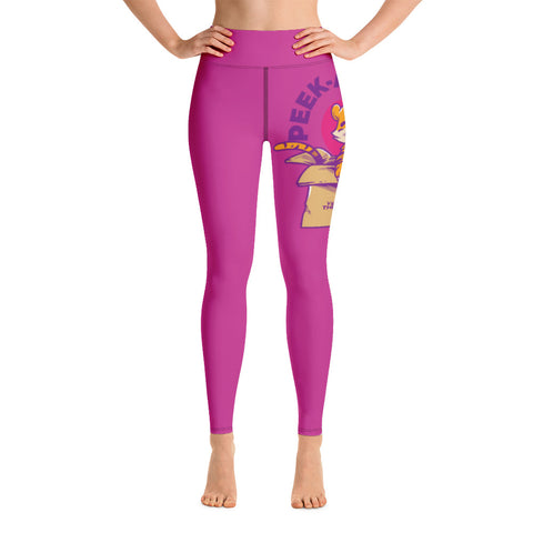 Peek-A-Roar Violet Yoga Pants