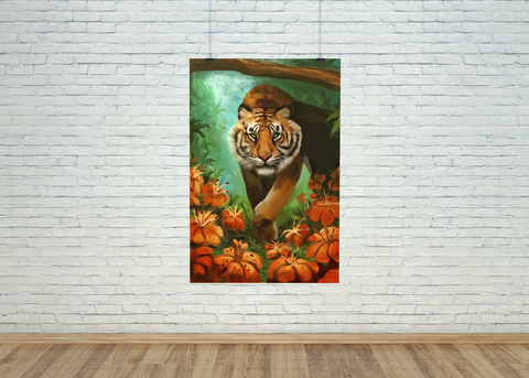 Tiger in Tiger Lily Fine Art - From Sakura With Love