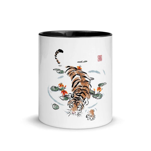 Tiger Swimming Mug with Color Inside - From Sakura With Love