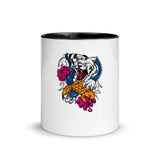 Tiger and Koi Attack Mug with Color Inside - From Sakura With Love