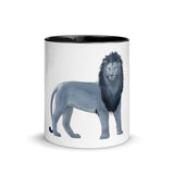 Blue Lion Mug with Color Inside - From Sakura With Love