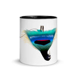 Blue Bird of Paradise Bell Pose Mug Color Inside - From Sakura With Love