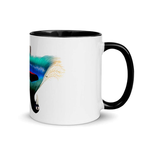 Blue Bird of Paradise Bell Pose Mug Color Inside - From Sakura With Love