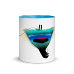 Blue Bird of Paradise Bell Pose Mug Color Inside - From Sakura With Love