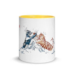 Tiger Fight Mug with Color Inside - From Sakura With Love