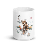 Tiger Swimming White Mug - From Sakura With Love